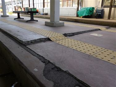 上熊本電停被災状況① 上熊本電停被災状況①